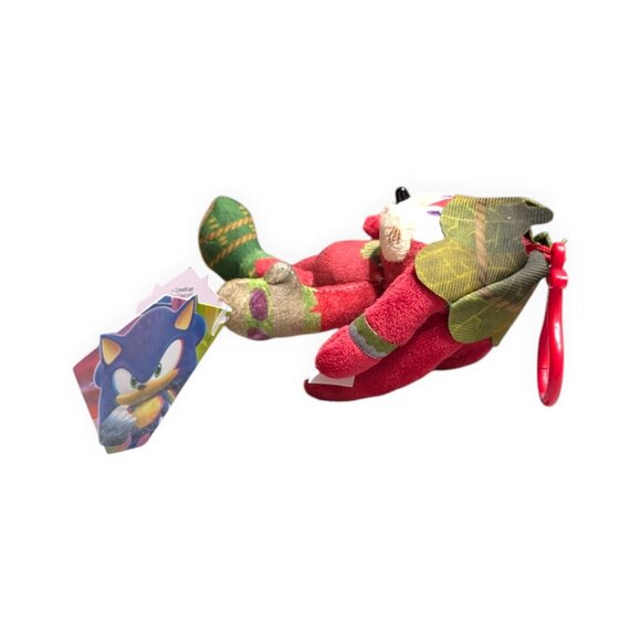 SONIC PRIME NETFLIX Plush Clip-On 15cm 6" Knuckles Keyring Toy - NEW with Tags - Picture 3 of 6